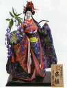 久月監製　吉田祥園作　日本人形　正絹・本練頭　十号　尾山人形　【藤娘】　Japanese doll　〈日本文化　伝統品　和のインテリア　和人形　おにんぎょう　外国・海外へのお土産・贈り物・プレゼント・ギフトにもおススメです！〉