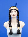 【Wigs2you】インディアン/ポカホンタス/プリンセス/三つ編み/簡単着用/ハロウィン/パーティー/日本製高級ファイバー使用/H-225/フルウィッグ/オリジナル/最高級/かつら/仮装/Halloween/コスプレ/女装/バンダナと羽付き【楽天BOX受取対象商品】