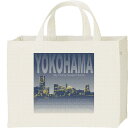 横浜の夜景（みなとみらい）／キャンバスバッグ・スクエア