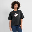 【公式グッズ】MLB ジャイアンツ Tシャツ Nike ナイキ レディース ブラック (Women's Nike MLB City Connect Logo Boxy Tee)