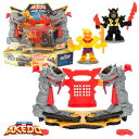 【日本正規販売品】AKEDO NinjaFury バトルアリーナ / ニンジャスター ウォーリアー×2 / コントローラー付きバトルアリーナ×1 / ウェポンラック×1 アケド バトルフィギュア アクショントイ おもちゃ 男の子 大人 アメコミ風 対戦 プレゼント