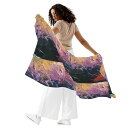 お得なクーポン 送料無料 この世は前世の答え 来世はこの世の答え Takenao Wada ART(サロンスカーフ) サロンスカーフ レディース アート 抽象画 現代アート ART