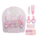 FW43596 キラキラメイクアップセット ふんわりねころん リップカラー リップグロス 水性マニキュア2個 アイシャドウパレット ホログラムシール キッズコスメ キッズ用ネイル キッズメイク SHO-BI 粧美堂 ファッション 化粧品