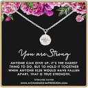 あなたは強いです • 彼女への励ましのギフト • 925 スターリングシルバー • 立ち直る力 • 決して諦めない • 癌、禁酒、、喪失、離婚 • サバイバーネックレス • アファメーションジュエリー A Charmed Impression You Are Strong Encouragement