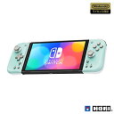 連射 連射ホールド機能搭載 任天堂ライセンス商品 グリップコントローラー Fit for Nintendo Switch MINT GREEN WHITE Nintendo Switch対応