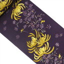 花みつこレディース浴衣 紫 菊柄 送料無料・未仕立て反物 仕立代込