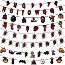 【6点セット】ガーランド ハロウィン 飾り 装飾 ハロウィーン halloween カボチャ パーティー ハロウィンイベント バナー コウモリ かぼちゃ 猫 鬼 新年会 忘年会 仮装 ガーランド モチーフ三角型 幽霊 ゴースト スケルトン ボーン 帽子 キャンドル