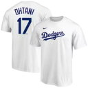 ファナティクス｜Fanatics 男女兼用 MLB ドジャース 大谷翔平選手 Tシャツ ネーム＆ナンバー ホワイト ML0124SS04 [ユニセックス /XLサイズ]