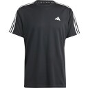 ADIDAS アディダス ランニングシャツメンズ トレイン エッセンシャルズ スリーストライプス ブラック J/L BXH41 IB8150