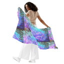 お得なクーポン 送料無料 内なるオーラ Takenao Wada ART(サロンスカーフ) サロンスカーフ レディース アート 抽象画 現代アート ART