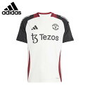 アディダス 24-25 マンチェスター・ユナイテッドFC トレーニングシャツ (サッカー フットサル 練習着 Tシャツ 半袖 スポーツ トレーニングウェア 運動 adidas 即日発送) KTE45