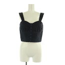 【中古】レイビームス Ray Beams カットワークレース ビスチェ ノースリーブブラウス ネイビー ブラック /MY ■OS ■SH レディース 【ベクトル 古着】 250314
