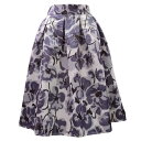 フラワープリントタックフレアスカート(ホワイト)