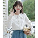 トップス レディース シャツブラウス フリル襟 ビッグカラー 長袖 ボタン 前開き 大人可愛い シンプル ナチュラル 大人女子 上品 おしゃれ お洒落 キュート ガーリー フェミニン 存在感 抜け感 こなれ感 ワンサイズ フリーサイズ ホワイト 白 無地 春 秋 10代 20代 30代 40代