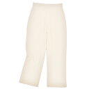 【新品同様】エルメス HERMES パンツ ロングパンツ ワイドパンツ ウール シルク ニット ボトムス レディース イタリア製 38(M相当) ベージュ【中古】
