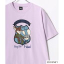 ディズニー Disney ミッキー トイ・ストーリー ベイマックス ズートピア キャラクター フロント バックプリント 半袖Tシャツ (パープル系その他)