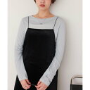 ティティベイト titivate シアーカットソーロングスリーブトップス (シルバー)