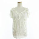 【中古】23区 オンワード樫山 カットソー Tシャツ 半袖 フリル 白 ホワイト 44 ■GY09 レディース 【ベクトル 古着】 241223