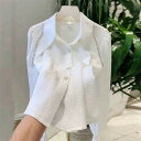 複数枚持っていて損はない 先のとがった襟 シャツ デザインセンス パフスリーブ トップス 新品