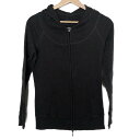 【中古】three dots(スリードッツ) パーカー 長袖/ジップアップ ダークグレー