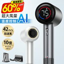 【今夜限定価格⇒3,992円＆激アツ価格】 ドライヤー ヘアドライヤー 大風量 AI自動制御 時短 速乾 10億マイナスイオン 恒温 S型風道 1400W 高速ドライヤー 冷熱温風 静音 3段階調節 ヘアケア サロン級 美髪 髪質改善 軽量 送料無料