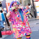 カプセルモンスター Tシャツ 半袖 原宿系 原宿 総柄 派手カワ ファッション デコラ ポップ カラフル モンスター 派手 かわいい 派手かわ 個性的 ダンス 衣装 ダンス衣装 ヒップホップ レディース ピンク ACDCRAG [メール便可]