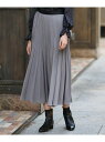 【キレイめ通勤/洗える】サーキュラープリーツ DRESSTERIOR ドレステリア スカート ロング・マキシスカート グレー ブラック【送料無料】[Rakuten Fashion]