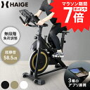 【マラソンP7倍＆クーポン利用で29,800円★】ハイガー スピンバイク 静音 Zwift Kinomap Fitshow 対応 マグネット式 カロリー・速度・距離・心拍数メーター付 負荷無段階調整 フィットネスバイク エアロバイク ダイエット 最新改良版 HG-YX-5006 【1年保証】