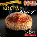 【ふるさと納税】 ＼総合1位獲得／ 近江牛 入り ハンバーグ 6kg 3kg 2kg 1kg 淡路島産 玉ねぎ 近江牛 使用 合挽き 近江牛 200g/30個15個10個5個 選べる容量 個包装 和牛 牛肉 冷凍 黒毛和牛 豚肉 ポーク ランキング 日本三大和牛 滋賀県 竜王町